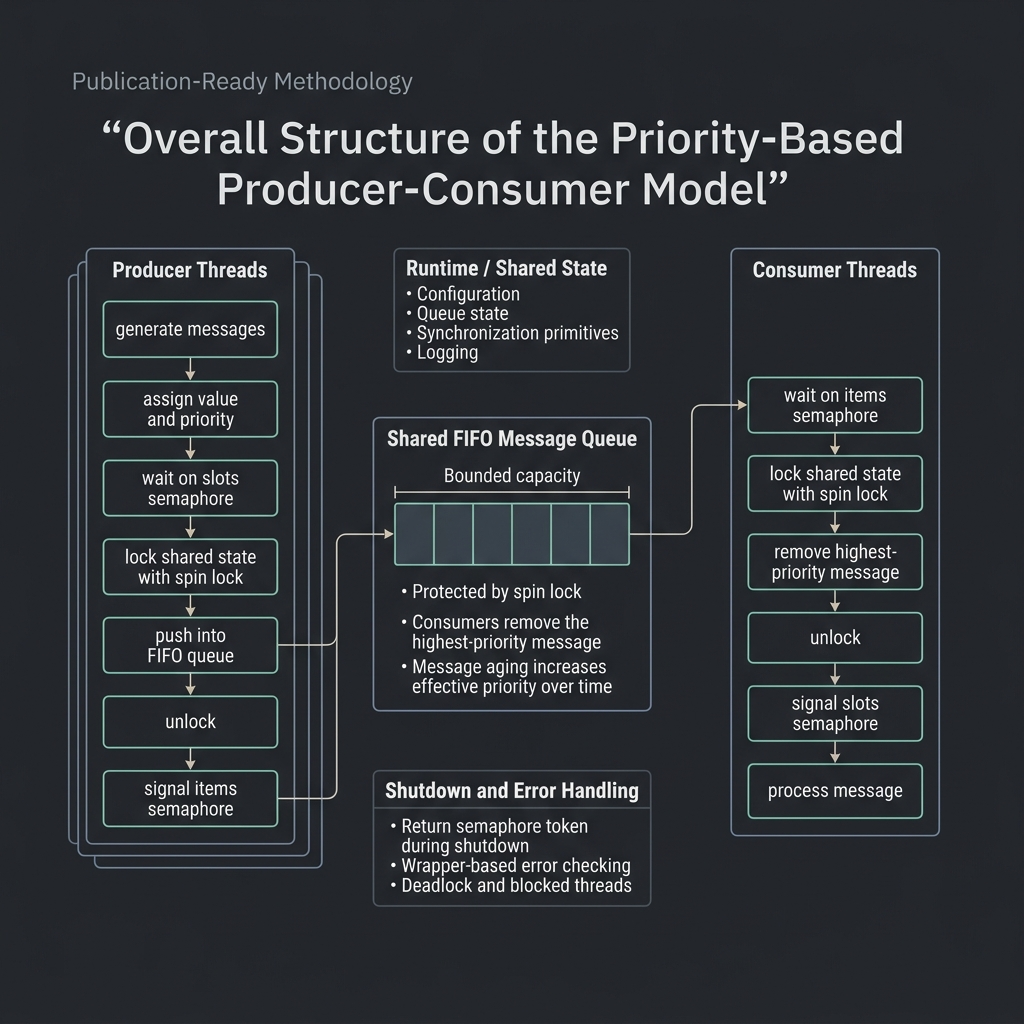 Producer consumer FIFO queue model used for the concurrent systems coursework